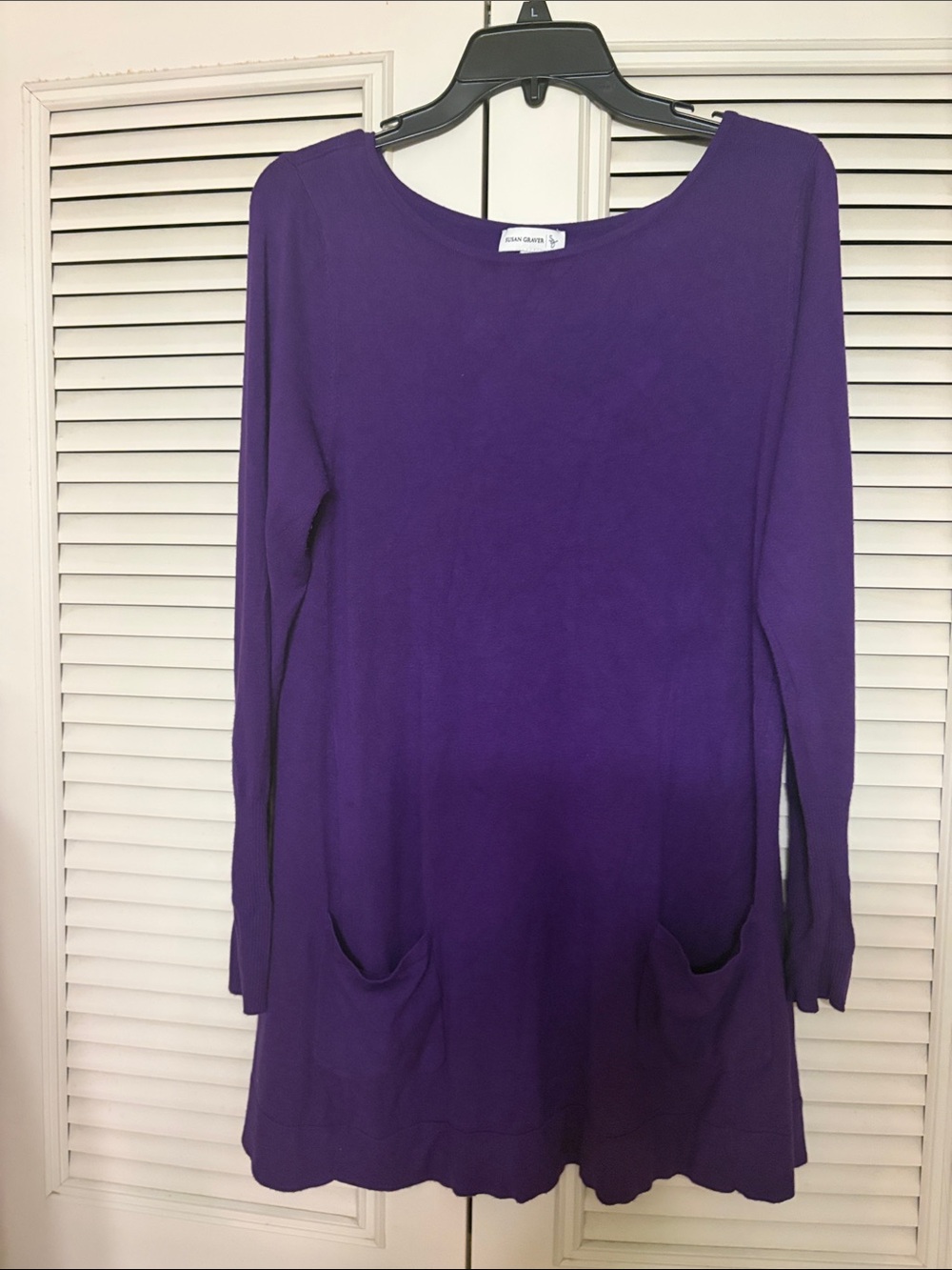 SUSAN GRAVER Lightweight Purple Sweater